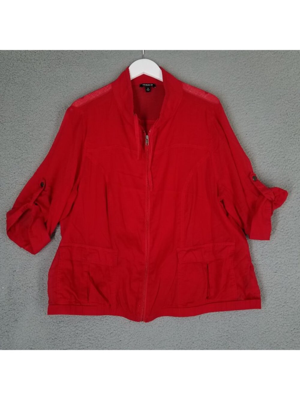 Torrid Track Jacket Women's 2/ 2X Lightweight Sheer Zip Up Casual Walking Travel